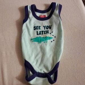 Swiggles Purple and White Baby Onesie